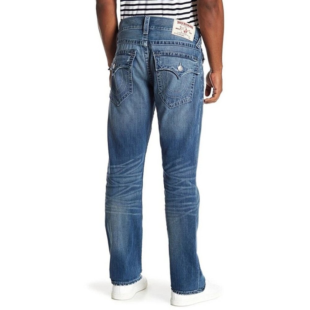 True Religion Section Straight Men's High Rise Faded Relaxed Fit Jeans W33